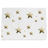Elegant Golden Star with Delicate Glow Minimalist  ラージペーパーバッグ (正面)