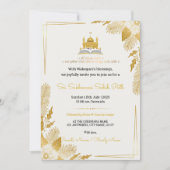 Elegant Golden Sukhmani Sahib Path Invitation 招待状 (正面)