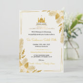 Elegant Golden Sukhmani Sahib Path Invitation 招待状 (スタンド正面)