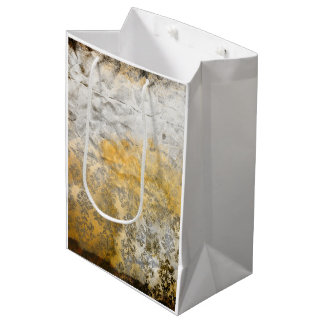 Elegant golden textured design for all projects ミディアムペーパーバッグ