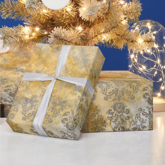 Elegant golden textured design for all projects ラッピングペーパー (クリスマス)