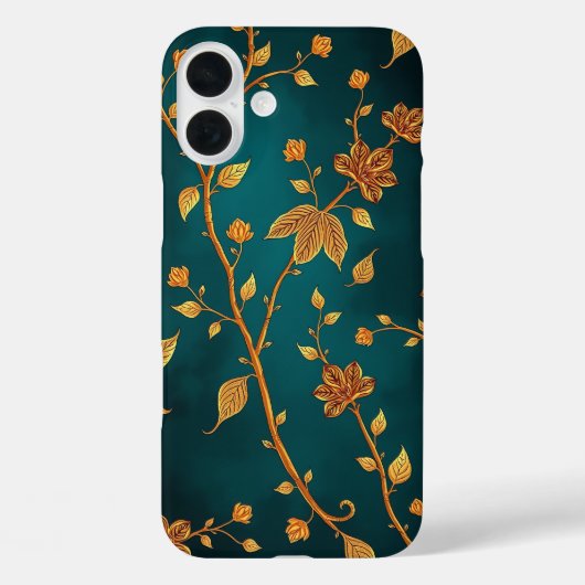 Elegant Golden Vines iPhone Case Case-Mate iPhoneケース (裏面)