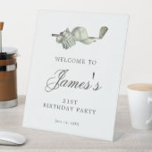 Elegant Golf 21st Birthday Party Welcome 台座サイン (インサイチュ)