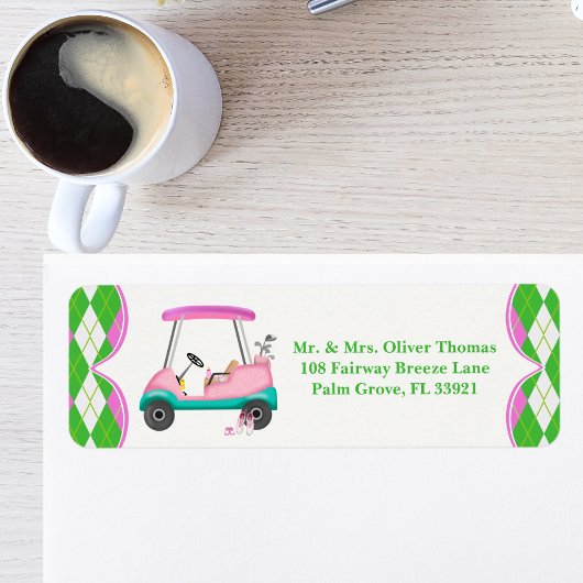 Elegant Golf Cart Ready For Baby Shower  ラベル