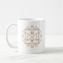 Elegant Golf Clubs Monogram コーヒーマグカップ
