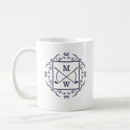 Elegant Golf Clubs Monogram コーヒーマグカップ
