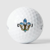 Elegant Golf Fleur De Lis Design ゴルフボール (正面)