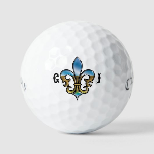 Elegant Golf Fleur De Lis Design ゴルフボール (正面)