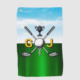Elegant Golf Monogram Design ゴルフタオル