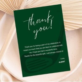 Elegant Golf Theme Appreciation Thank You Card 招待状
