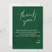 Elegant Golf Theme Appreciation Thank You Card 招待状 (正面)