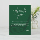 Elegant Golf Theme Appreciation Thank You Card 招待状 (スタンド正面)