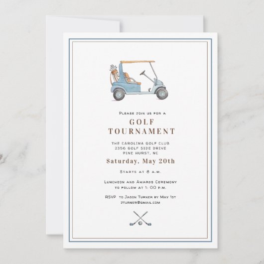 Elegant Golf Tournament  Invitation 招待状 (正面)