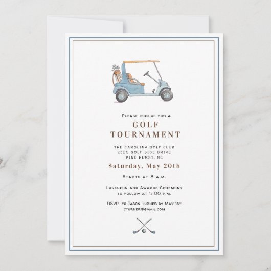 Elegant Golf Tournament  Invitation 招待状 (正面)