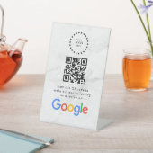 Elegant Google reviews qr code tabletop sign 台座サイン (インサイチュ)