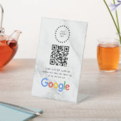 Elegant Google reviews qr code tabletop sign 台座サイン (インサイチュ)