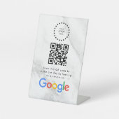 Elegant Google reviews qr code tabletop sign 台座サイン (正面)