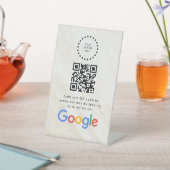 Elegant Google reviews qr code tabletop sign 台座サイン (インサイチュ)