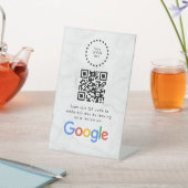 Elegant Google reviews qr code tabletop sign 台座サイン (インサイチュ)