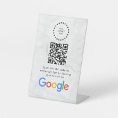 Elegant Google reviews qr code tabletop sign 台座サイン (正面)