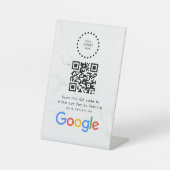 Elegant Google reviews qr code tabletop sign 台座サイン (正面)