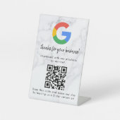 Elegant Google reviews qr code tabletop sign 台座サイン (正面)