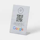 Elegant Google reviews qr code tabletop sign 台座サイン (正面)