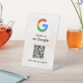 Elegant Google reviews qr code tabletop sign 台座サイン (インサイチュ)