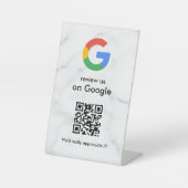 Elegant Google reviews qr code tabletop sign 台座サイン (正面)