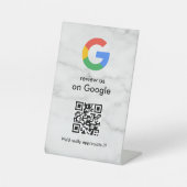Elegant Google reviews qr code tabletop sign 台座サイン (正面)
