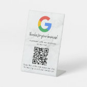 Elegant Google reviews qr code tabletop sign 台座サイン (正面)