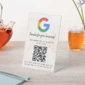 Elegant Google reviews qr code tabletop sign 台座サイン (インサイチュ)