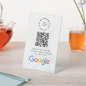 Elegant Google reviews qr code tabletop sign 台座サイン (インサイチュ)