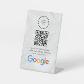 Elegant Google reviews qr code tabletop sign 台座サイン (正面)