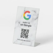 Elegant Google reviews qr code tabletop sign 台座サイン (正面)