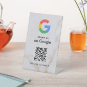 Elegant Google reviews qr code tabletop sign 台座サイン (インサイチュ)