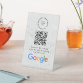 Elegant Google reviews qr code tabletop sign 台座サイン (インサイチュ)