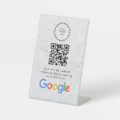 Elegant Google reviews qr code tabletop sign 台座サイン (正面)