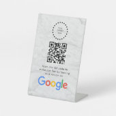 Elegant Google reviews qr code tabletop sign 台座サイン (正面)