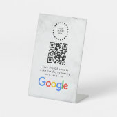Elegant Google reviews qr code tabletop sign 台座サイン (正面)