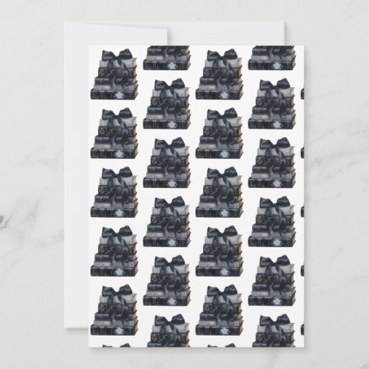 Elegant Gothic Book Themed Bridal Shower  招待状 (裏面)