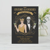 Elegant Gothic Costumes & Cocktails Halloween  招待状 (スタンド正面)
