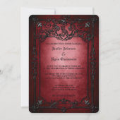 Elegant gothic halloween wedding Invitation 招待状 (正面)