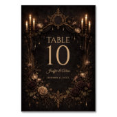 Elegant Gothic Halloween Wedding Table number テーブルナンバー (裏面)