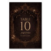 Elegant Gothic Halloween Wedding Table number テーブルナンバー (裏面)