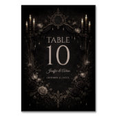 Elegant Gothic Halloween Wedding Table number テーブルナンバー (裏面)
