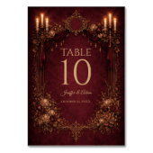 Elegant Gothic Halloween Wedding Table number テーブルナンバー (裏面)
