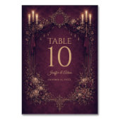 Elegant Gothic Halloween Wedding Table number テーブルナンバー (裏面)