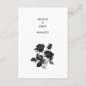 Elegant Gothic Monogram Wedding Details エンクロージャーカード (裏面)