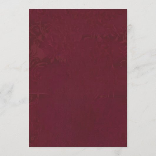 Elegant Gothic Romance Wedding メニュー (裏面)